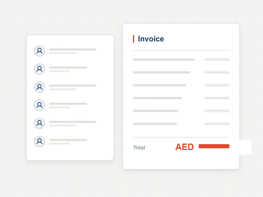 Seat list beside an AED invoice